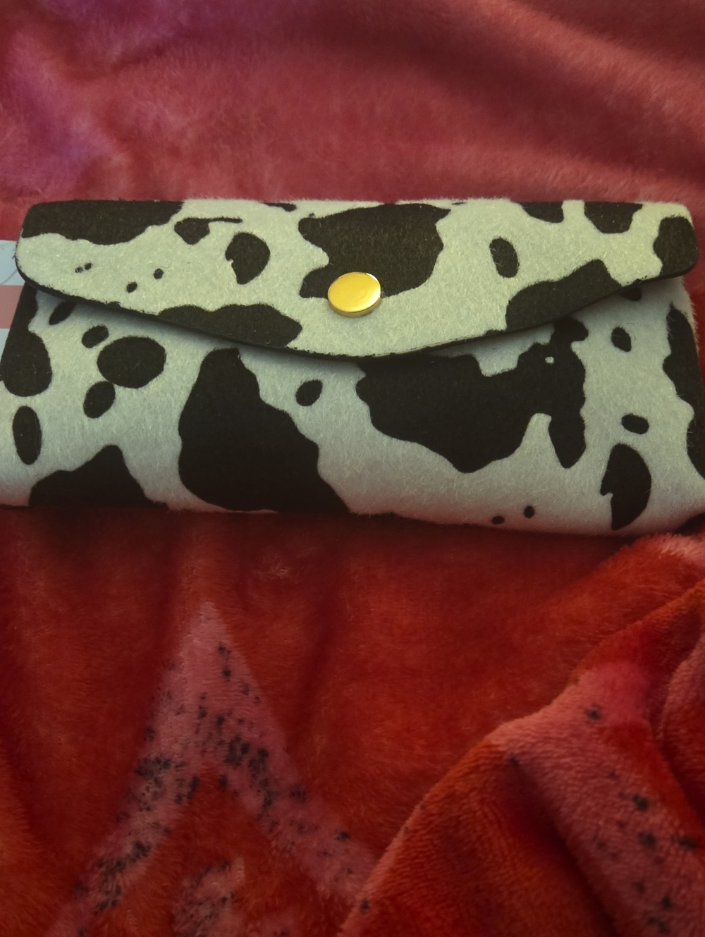 Western Cow-Print Faux Haircalf Clutch, Wallet, Crossbody- 3 Straps Included!!